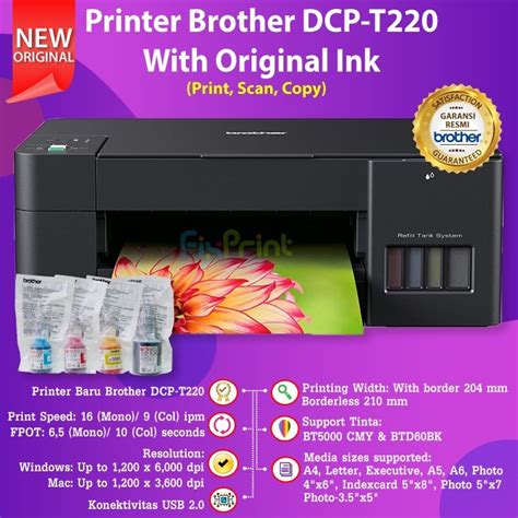 Jual Printer Brother Dcp T220 Dcp T220 Scan Copy Print T420w T520w