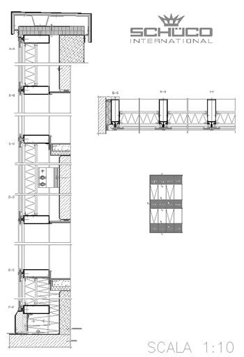 Curtain Wall Dwg Facciate Continue Pannelli Termoisolanti