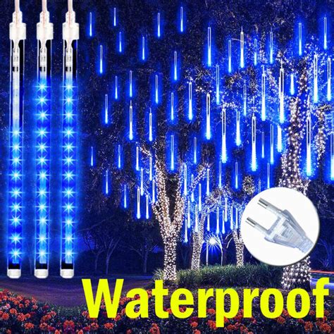 Solar Meteor Shower Rain Light Outdoor Lighting 30CM 50CM Upgraded 8