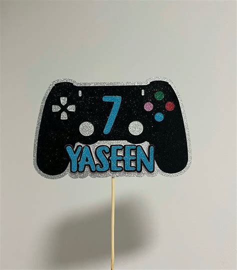 Game Controller Personalised Cake Topper Birthday Playstation Xbox Any