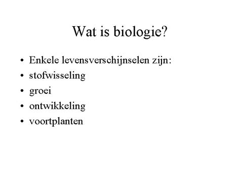 VWO 4 Thema 1 Inleiding In De Biologie