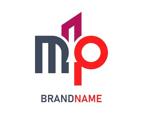 premium vector letter mp logo design template