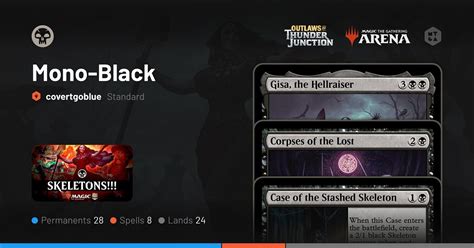 Standard Mono Black Deck By Covertgoblue Mtg Arena Decks