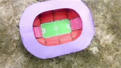 Make A Paper Football Stadium Model From Cardbord🏟 Youtube