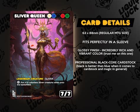 Sliver Queen Mtg Proxy Futuristic Sci Fi Fantasy Art Style Etsy