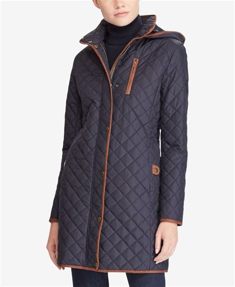 Lauren Ralph Lauren Petite Quilted Hooded Jacket Created For Macys