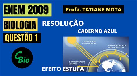 ENEM 2009 BIOLOGIA QUESTÃO 1 EFEITO ESTUFA A ATMOSFERA