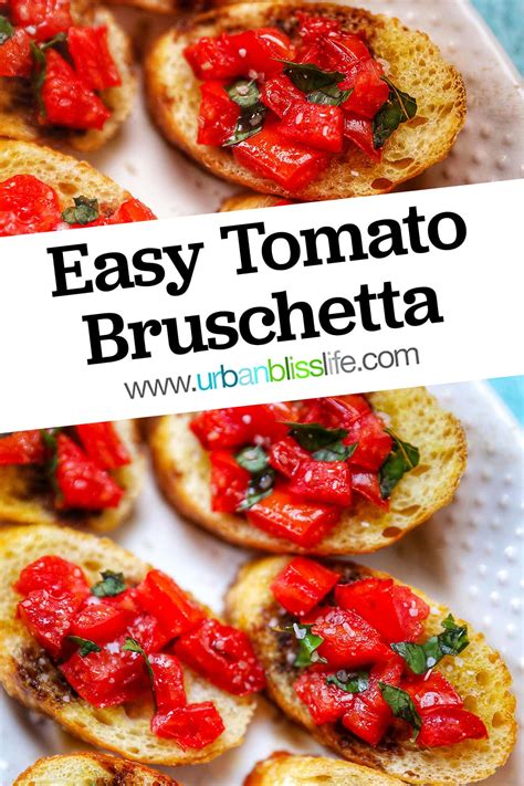 Classic Tomato Bruschetta With Balsamic Vinegar Urban Bliss Life