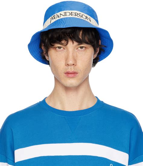 Blue Logo Bucket Hat By Jw Anderson On Sale