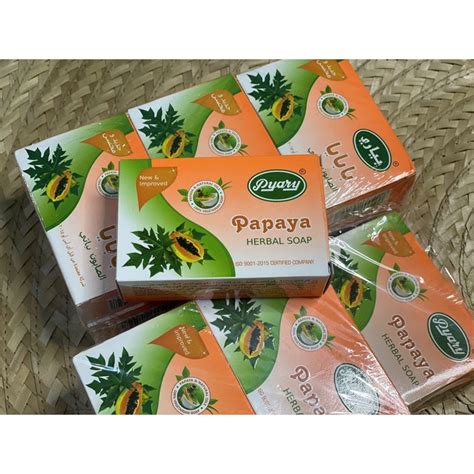 Pyary Soap Turmeric 75g Authentic April 2024 Exp Papaya Herbal Soap