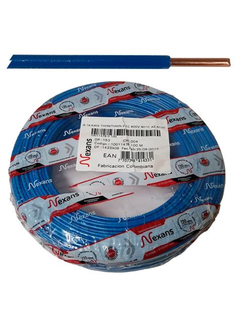 A14ZR Alambre rígido N 14 AWG 2 08 mm² THHN THWN 2 Rollo x 100m