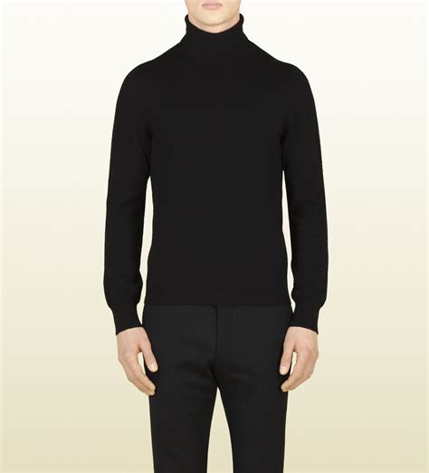 Gucci Black Cashmere Turtleneck In Black For Men Lyst