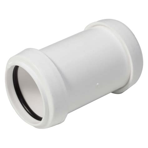 FloPlast 40mm White Push Fit Straight Coupler Selco