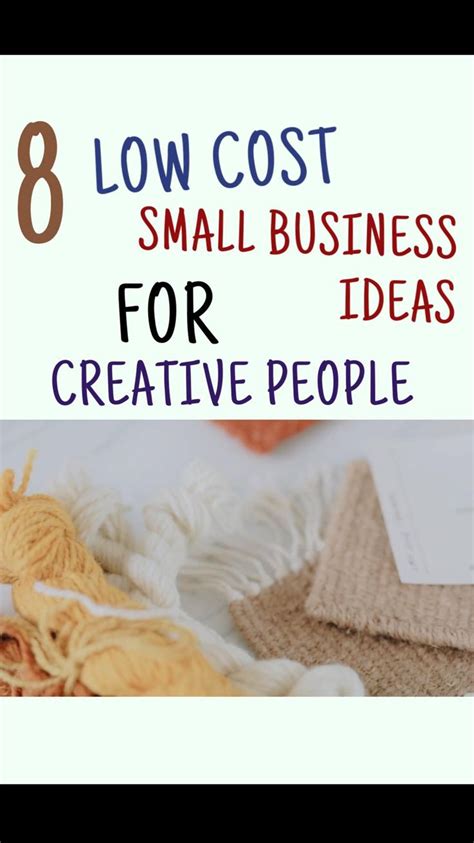 Low Cost Small Business Ideas For Creative People Low Cost Small