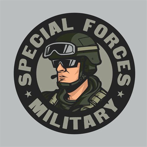 Army Soldier Military Special Forces vintage badge logo 47846752 Vector ...