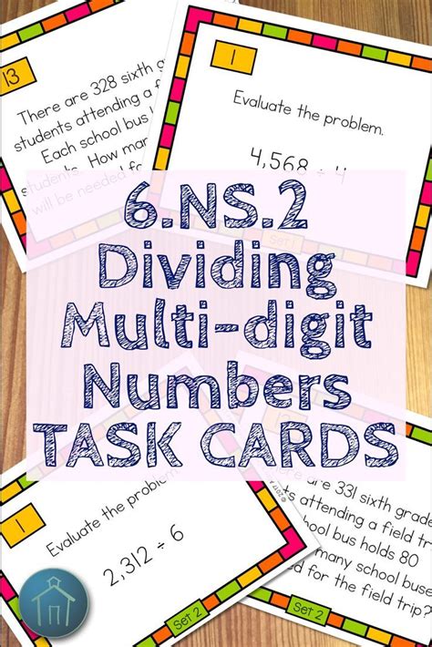 6 NS 2 Dividing Multi Digit Numbers Task Cards Word Problems Task