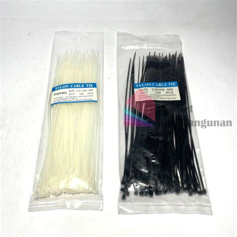 Jual Kabel Ties Mm Cm Putih Hitam Kabel Tie Tis Tish Mm