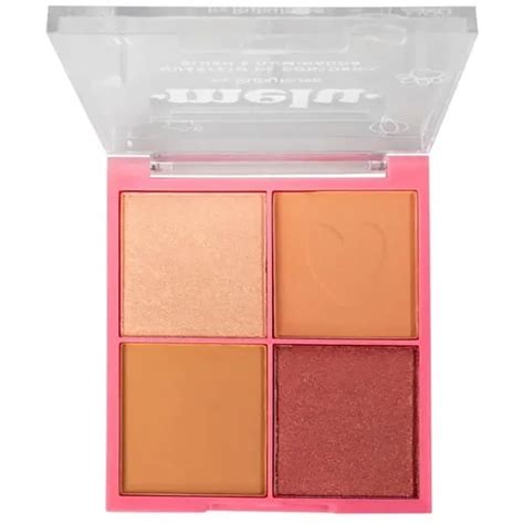 Paleta Contorno Blush E Iluminador Melu Ruby Rose 01 Importados Lili