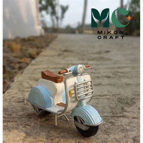 Jual Miniatur Vespa Dari Koran Shopee Indonesia