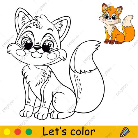 Fox Sitting Vector Design Images Cute And Happy Sitting Baby Fox Fox