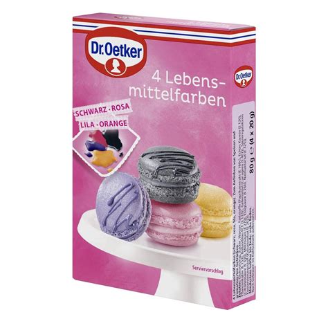 Dr Oetker Lebensmittelfarben X G Speisefarben Schwarz Rosa