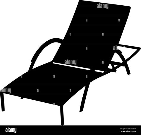 Vector Shape Of Beach Sun Lounger Vector Illustration Of Chaise Longue