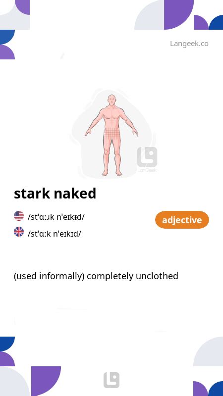 Definition Meaning Of Stark Naked Picture Dictionary