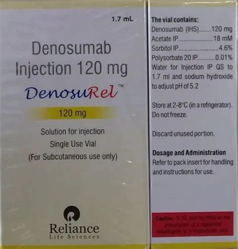 DenosuRel Denosumab 120 Mg Injection Packaging Type Vial Rs 28500