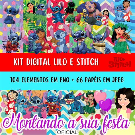 Kit Digital Lilo E Stitch Elo Produtos Especiais