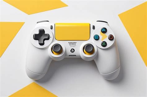 Controlador De Juego Est Ndar Blanco Joystick Gamepad En Un Fondo