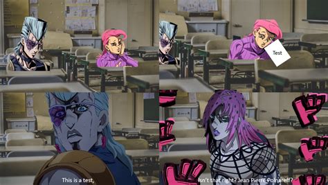 Polnareff and Diavolo attends a test! : r/ShitPostCrusaders