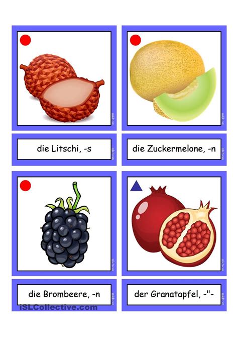 Flashcards Obst 2 mittel Obst Obst und gemüse Gesunde ernährung