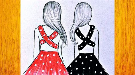 Dibujo A Lápiz De Mejores Amigas Cómo Dibujar Mejores Amigas Dibujo Fácil De Bff Youtube