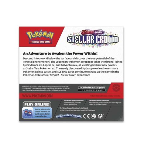 Pokémon Tcg Scarlet And Violet Stellar Crown Booster Display Box 36 Packs Pokémon Center