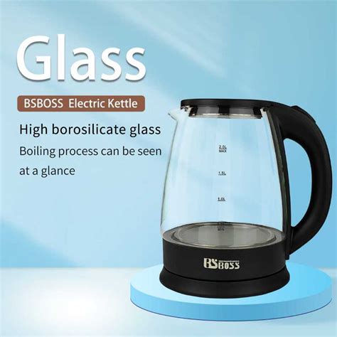 BSBOSS Stainless Steel 304 1 8L Electric Kettle Ketel Teko Jug Cerek