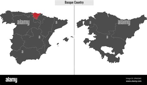 Mapa De País Vasco Comunidad Autónoma De España Y Ubicación En El Mapa