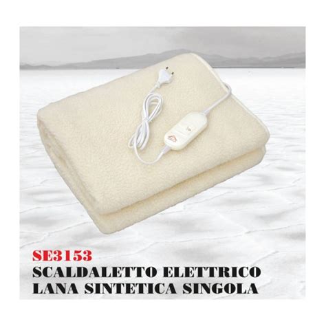 TERMOCOPERTA ELETTRICA SCALDALETTO LANA SINTETICA X LETTO SINGOLO