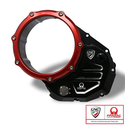 Cnc Racing Clear Cover Oil Bath Clutch Bicolor Per Ducati Multistrada