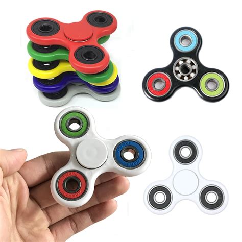 9 Colors Tri Spinner Fidget Spinner Toy Plastic EDC Hand Spinner For