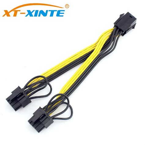 Xt Xinte Pci E Pin Female To Dual Pin Y Splitter Cable Graphics