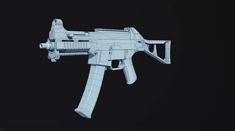 3d Model Weapon Gun Smg Ump45 Vr Ar Low Poly Cgtrader