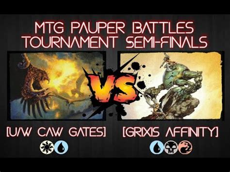 MTG Pauper Battles U W Caw Gates Vs Grixis Affinity YouTube