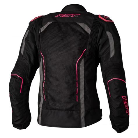 Veste Femme Rst S Mesh Ce Textile Noir Rose Fluo Taille Xl