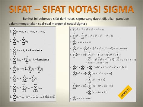 Contoh Soal Dan Jawaban Notasi Sigma LEMBAR EDU