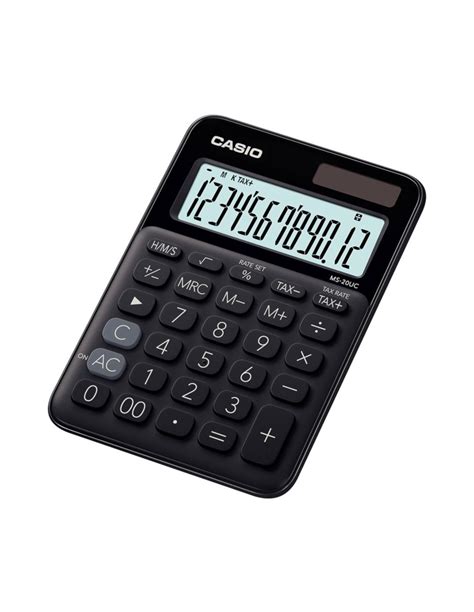 Casio Calculatrice De Bureau Chiffres Noire Ms Uc Bk S Ec