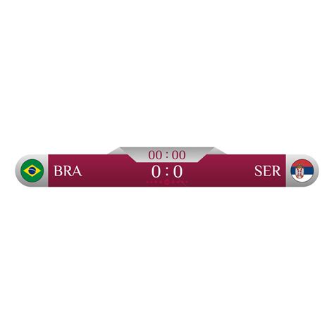 Placar Do Jogo De Futebol Brasil X Sérvia Png Copa Do Mundo Fifa