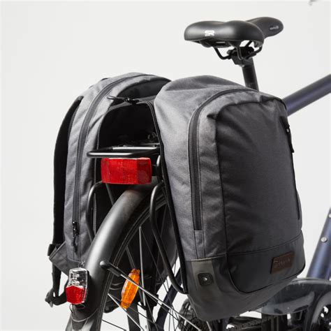 Convertible Bike Backpack Pannier Decathlon