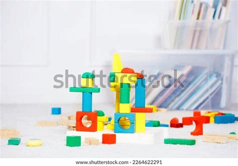 Group Toy Wooden Color Blocks Towers Stock Photo 2264622291 | Shutterstock