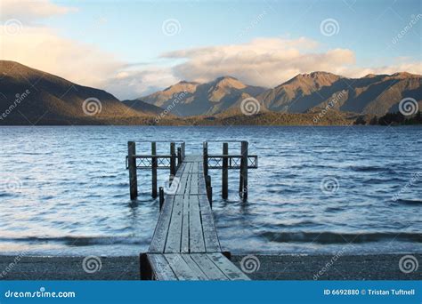 Lake Te Anau stock photo. Image of tranquil, lake, south - 6692880