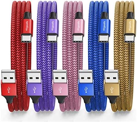 Amazon Etguuds Long Usb C Cable Ft Fast Charging Pack Nylon